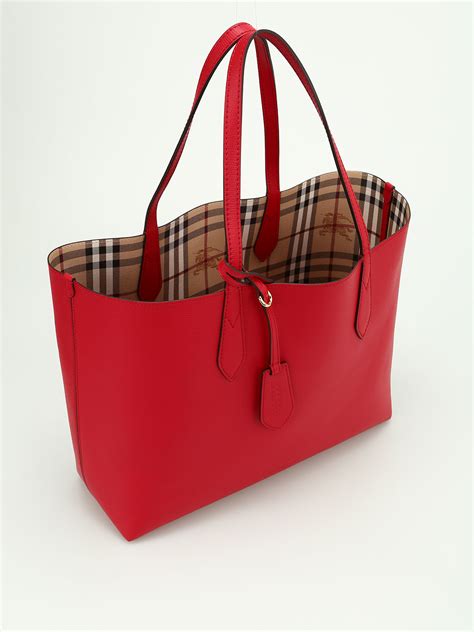 reverse double face leather tote burberry|Burberry reversible tote large.